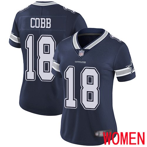 Women Dallas Cowboys Limited Navy Blue Randall Cobb Home 18 Vapor Untouchable NFL Jersey